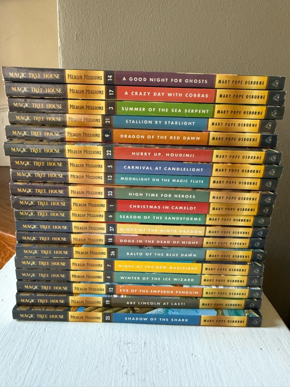 Magic Tree House Merlin Missions Paperback Book Set - Colorful Spines